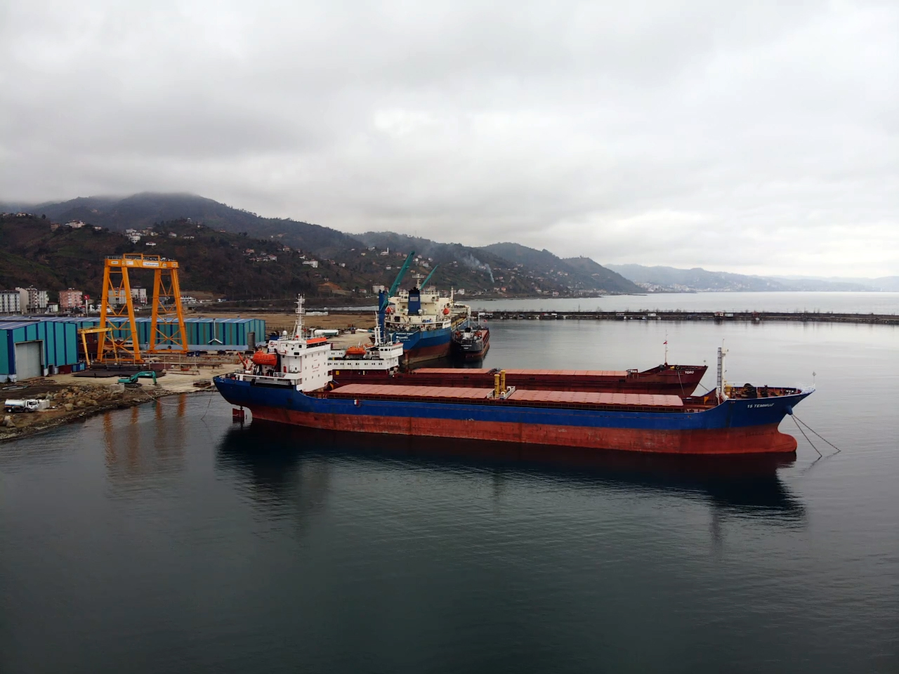 Vessels alongside the Trabzon quay